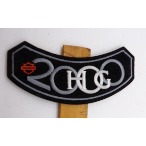Harley Davidson Patch "HOG 2000 " w. red Logo  5¼"x2½" HOG Patch Iron on - Picture 3 of 4